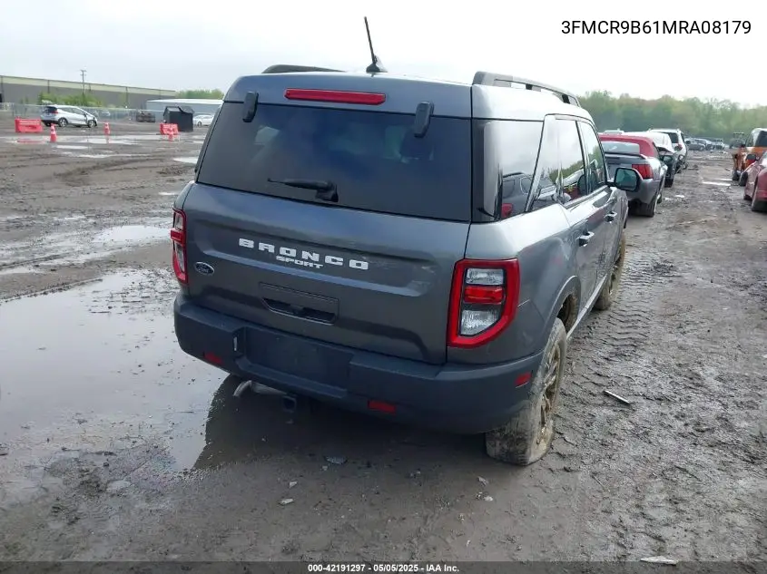 2021 Ford Bronco Sport Big Bend VIN: 3FMCR9B61MRA08179 Lot: 42191297