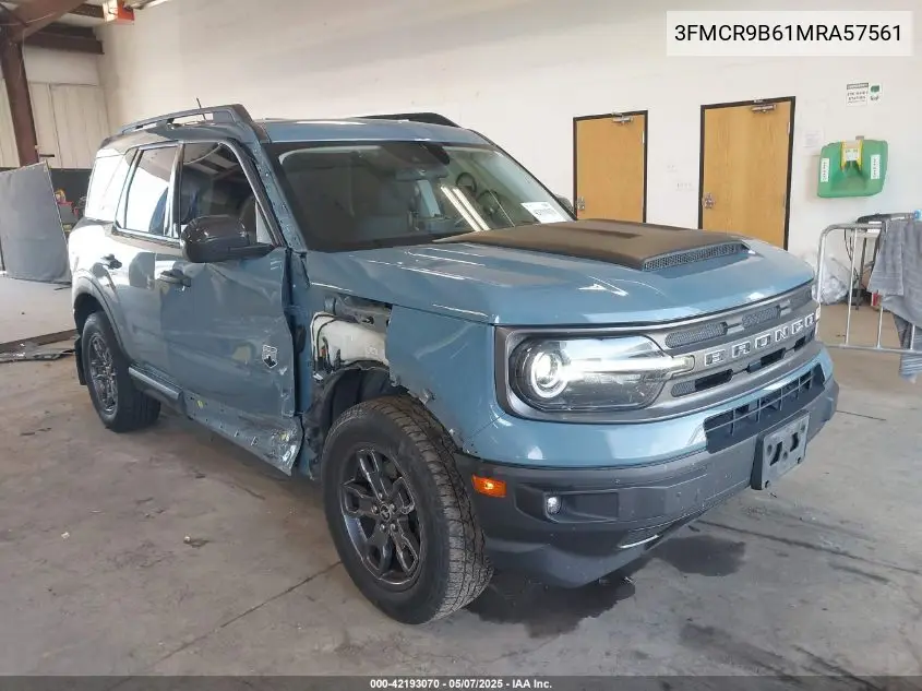 2021 Ford Bronco Sport Big Bend VIN: 3FMCR9B61MRA57561 Lot: 42193070