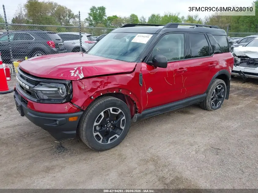 2021 Ford Bronco Sport Outer Banks VIN: 3FMCR9C68MRA28010 Lot: 42194293