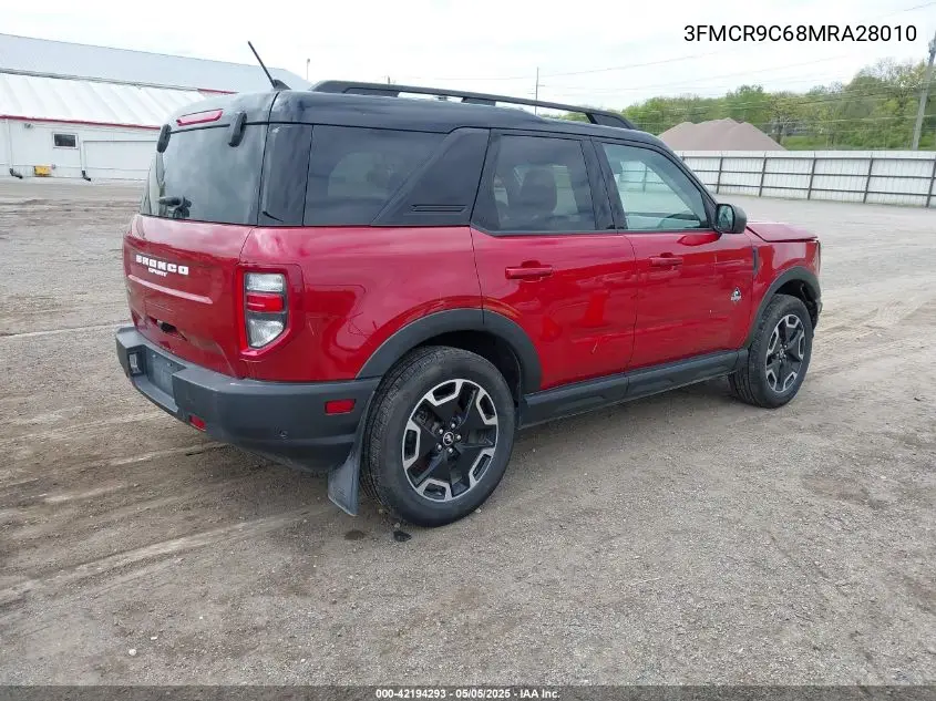 2021 Ford Bronco Sport Outer Banks VIN: 3FMCR9C68MRA28010 Lot: 42194293