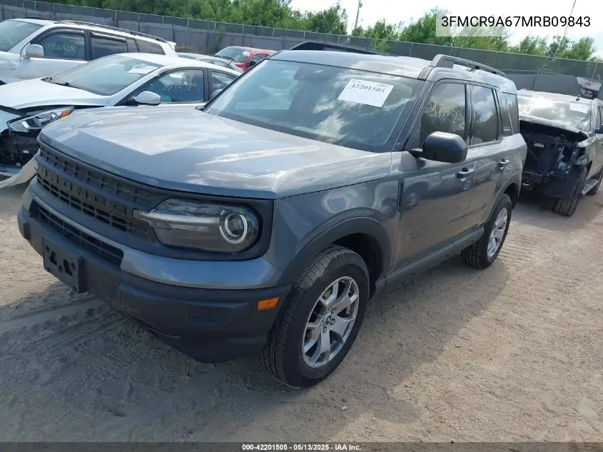 2021 Ford Bronco Sport VIN: 3FMCR9A67MRB09843 Lot: 42201505