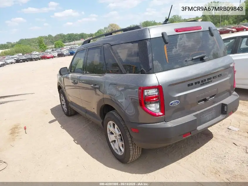 2021 Ford Bronco Sport VIN: 3FMCR9A67MRB09843 Lot: 42201505