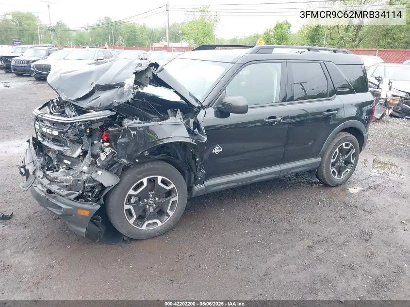 2021 Ford Bronco Sport Outer Banks VIN: 3FMCR9C62MRB34114 Lot: 42202200