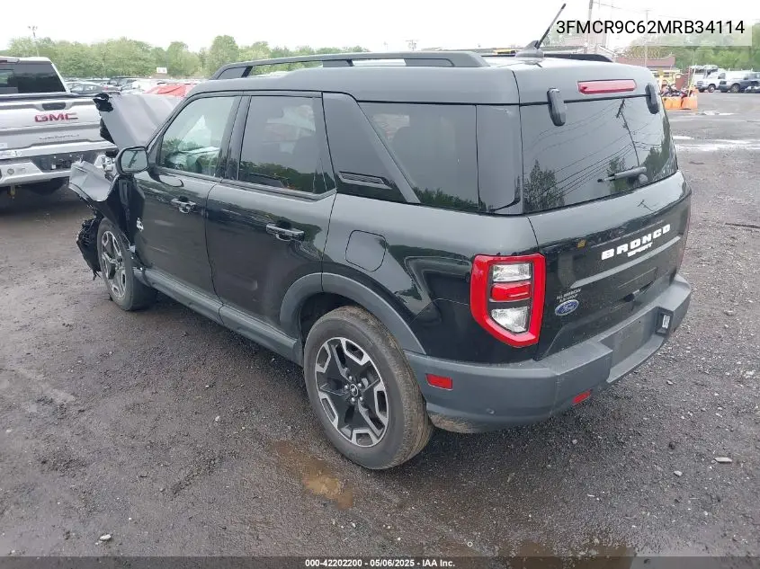 2021 Ford Bronco Sport Outer Banks VIN: 3FMCR9C62MRB34114 Lot: 42202200