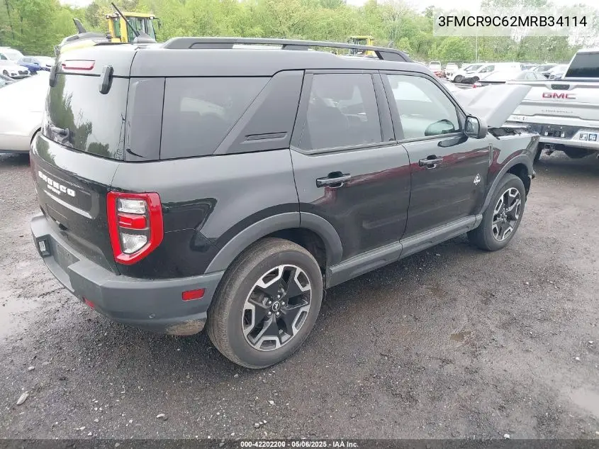 2021 Ford Bronco Sport Outer Banks VIN: 3FMCR9C62MRB34114 Lot: 42202200