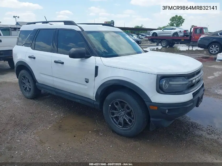 2021 Ford Bronco Sport Big Bend VIN: 3FMCR9B64MRB32141 Lot: 42211646