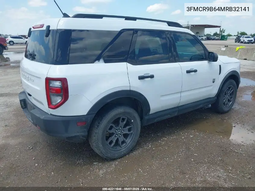 2021 Ford Bronco Sport Big Bend VIN: 3FMCR9B64MRB32141 Lot: 42211646