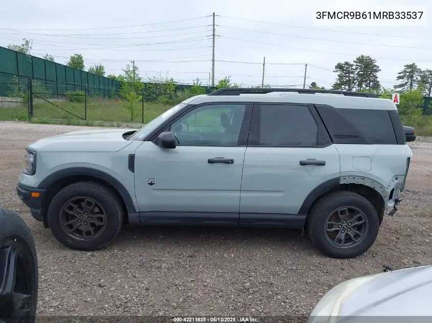 2021 Ford Bronco Sport Big Bend VIN: 3FMCR9B61MRB33537 Lot: 42211835