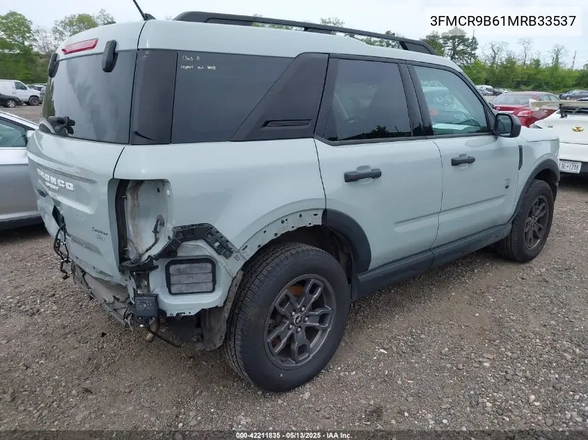 2021 Ford Bronco Sport Big Bend VIN: 3FMCR9B61MRB33537 Lot: 42211835