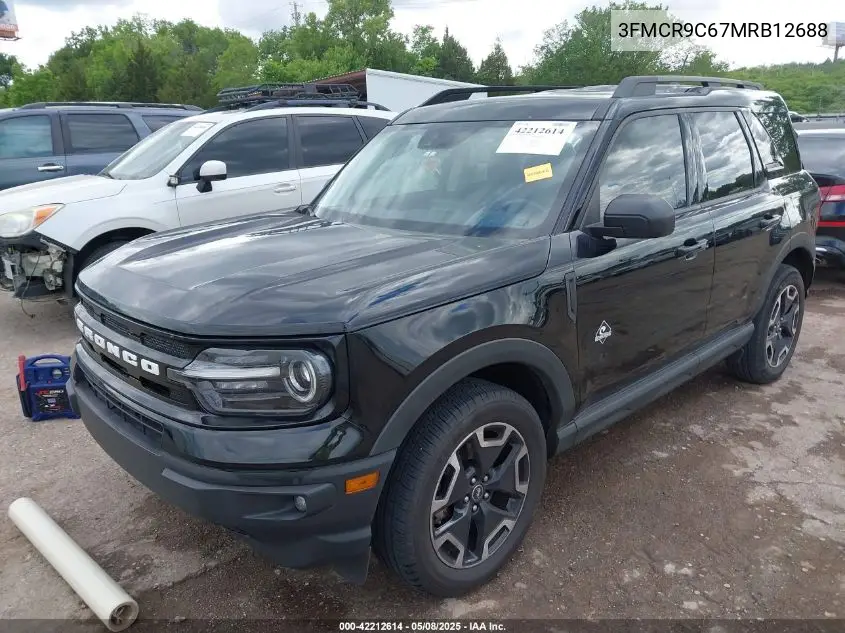 2021 Ford Bronco Sport Outer Banks VIN: 3FMCR9C67MRB12688 Lot: 42212614