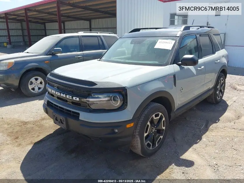 2021 Ford Bronco Sport Outer Banks VIN: 3FMCR9C67MRB14005 Lot: 42258413