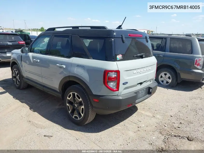 2021 Ford Bronco Sport Outer Banks VIN: 3FMCR9C67MRB14005 Lot: 42258413