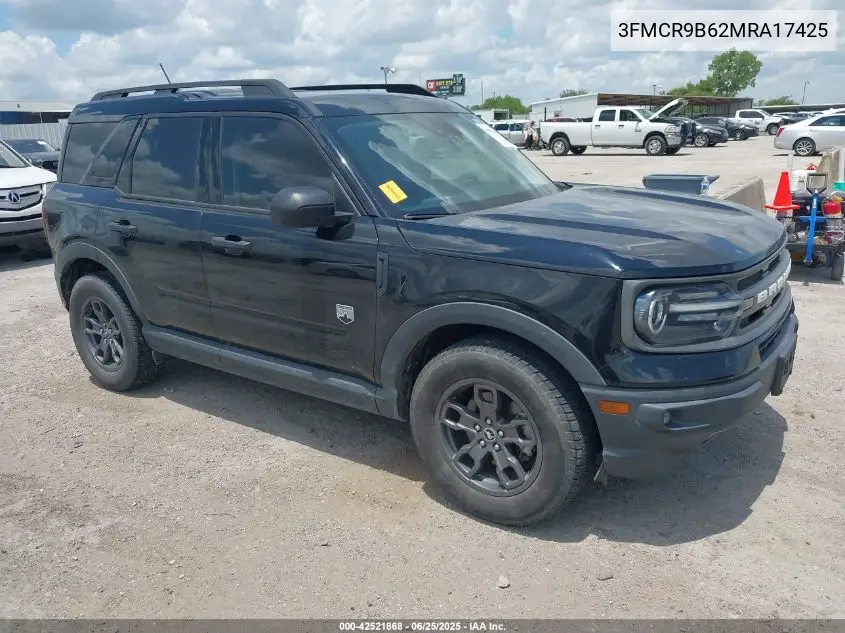 2021 Ford Bronco Sport Big Bend VIN: 3FMCR9B62MRA17425 Lot: 42521868