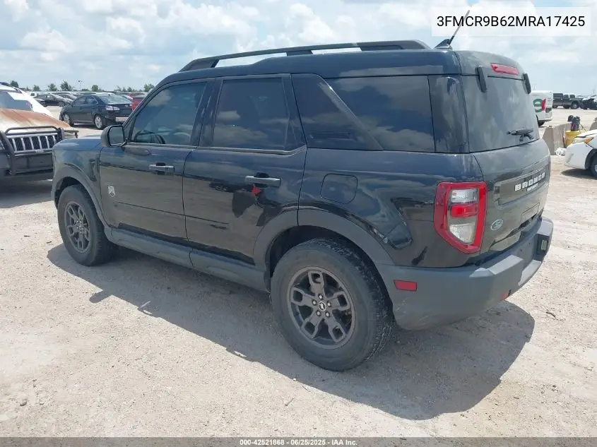 2021 Ford Bronco Sport Big Bend VIN: 3FMCR9B62MRA17425 Lot: 42521868