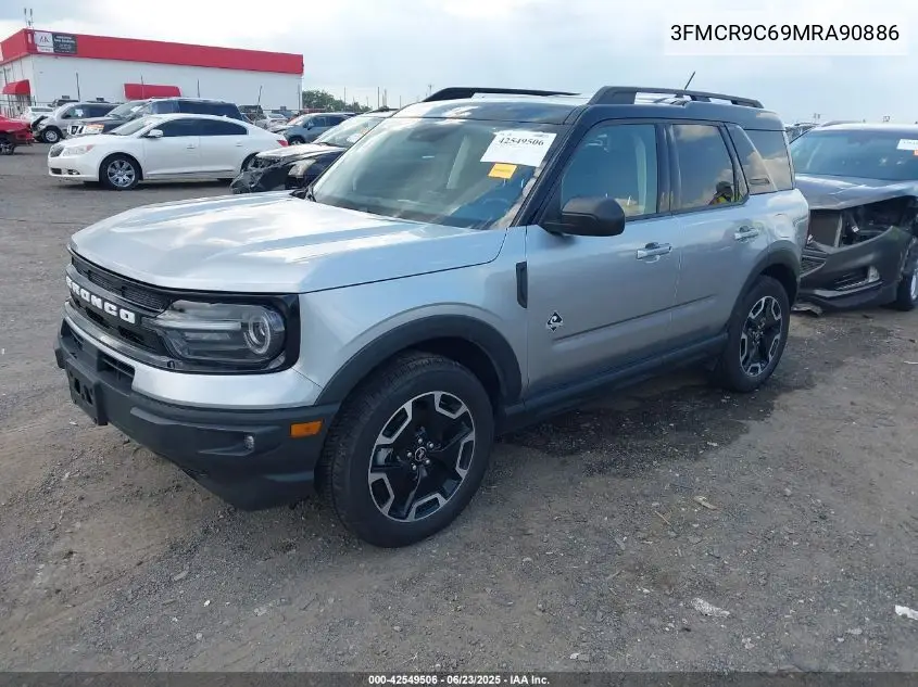 2021 Ford Bronco Sport Outer Banks VIN: 3FMCR9C69MRA90886 Lot: 42549506