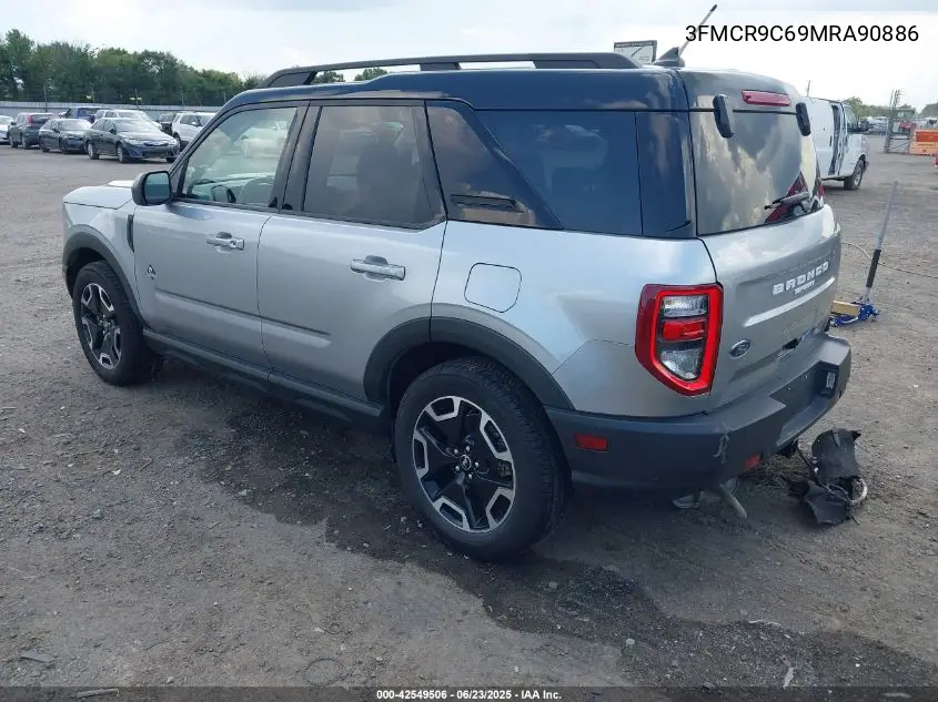 2021 Ford Bronco Sport Outer Banks VIN: 3FMCR9C69MRA90886 Lot: 42549506