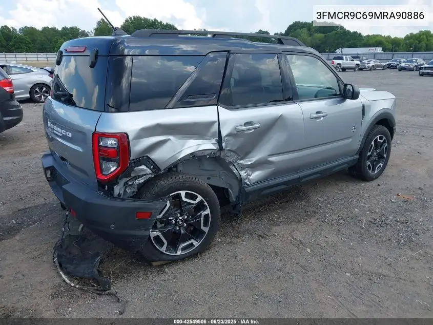 2021 Ford Bronco Sport Outer Banks VIN: 3FMCR9C69MRA90886 Lot: 42549506