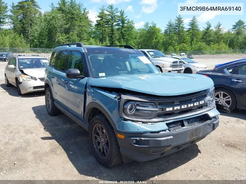 2021 Ford Bronco Sport Big Bend VIN: 3FMCR9B64MRA69140 Lot: 42558246
