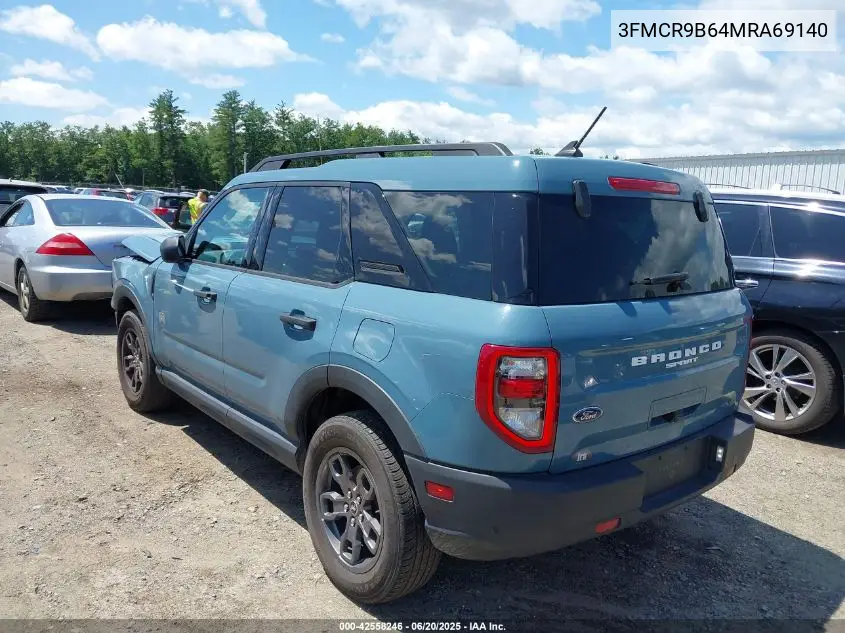 2021 Ford Bronco Sport Big Bend VIN: 3FMCR9B64MRA69140 Lot: 42558246