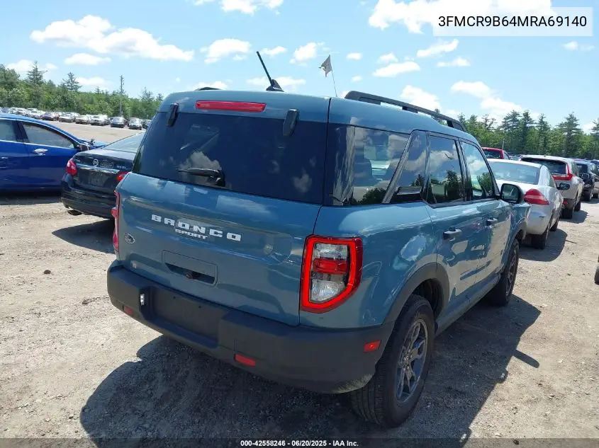 2021 Ford Bronco Sport Big Bend VIN: 3FMCR9B64MRA69140 Lot: 42558246