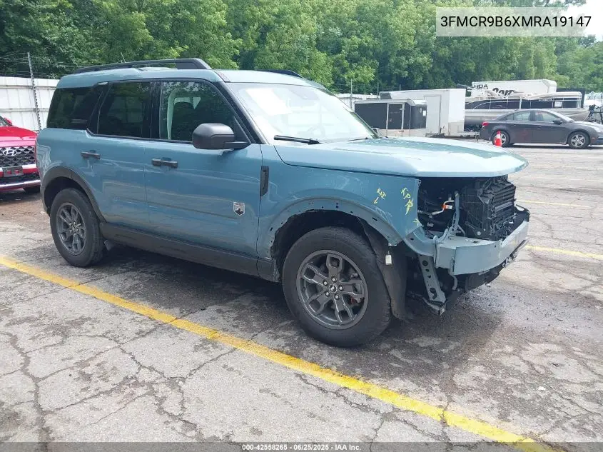 2021 Ford Bronco Sport Big Bend VIN: 3FMCR9B6XMRA19147 Lot: 42558265