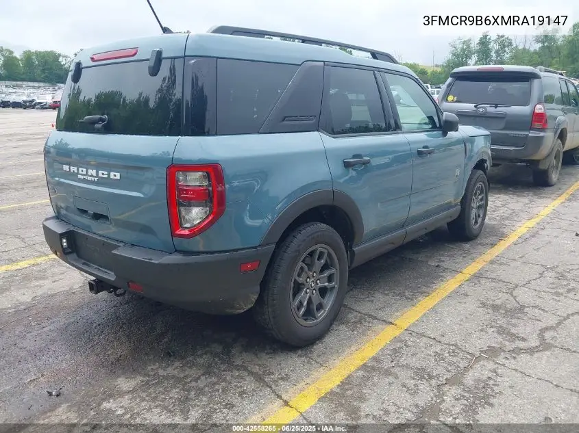 2021 Ford Bronco Sport Big Bend VIN: 3FMCR9B6XMRA19147 Lot: 42558265
