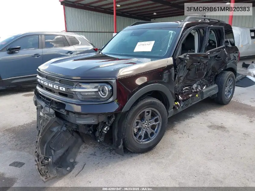 2021 Ford Bronco Sport Big Bend VIN: 3FMCR9B61MRB20383 Lot: 42561547