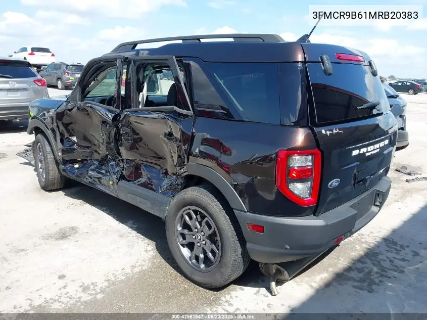 2021 Ford Bronco Sport Big Bend VIN: 3FMCR9B61MRB20383 Lot: 42561547