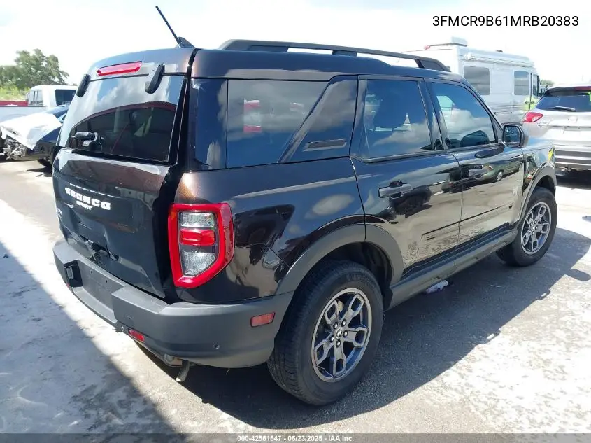 2021 Ford Bronco Sport Big Bend VIN: 3FMCR9B61MRB20383 Lot: 42561547