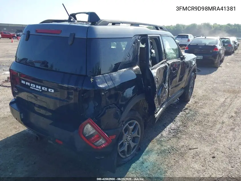 2021 Ford Bronco Sport Badlands VIN: 3FMCR9D98MRA41381 Lot: 42562908