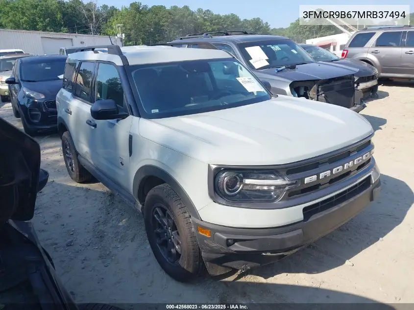 2021 Ford Bronco Sport Big Bend VIN: 3FMCR9B67MRB37494 Lot: 42568023