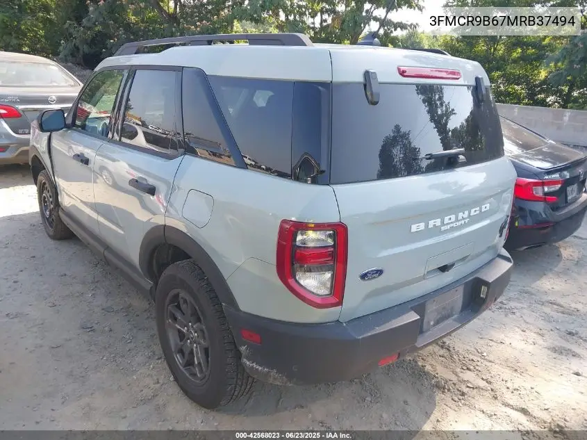 2021 Ford Bronco Sport Big Bend VIN: 3FMCR9B67MRB37494 Lot: 42568023
