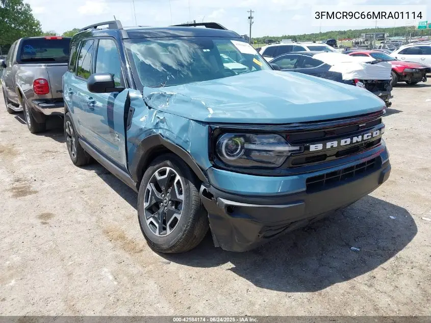 2021 Ford Bronco Sport Outer Banks VIN: 3FMCR9C66MRA01114 Lot: 42584174