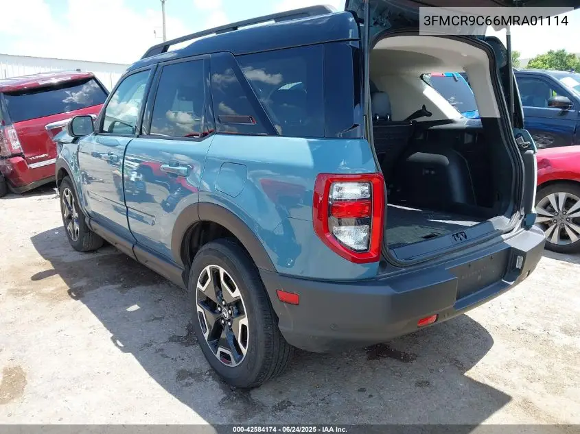 2021 Ford Bronco Sport Outer Banks VIN: 3FMCR9C66MRA01114 Lot: 42584174