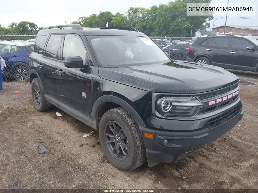 2021 Ford Bronco Sport Big Bend VIN: 3FMCR9B61MRA06948 Lot: 42595550