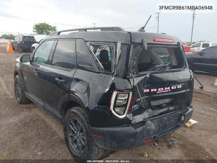 2021 Ford Bronco Sport Big Bend VIN: 3FMCR9B61MRA06948 Lot: 42595550