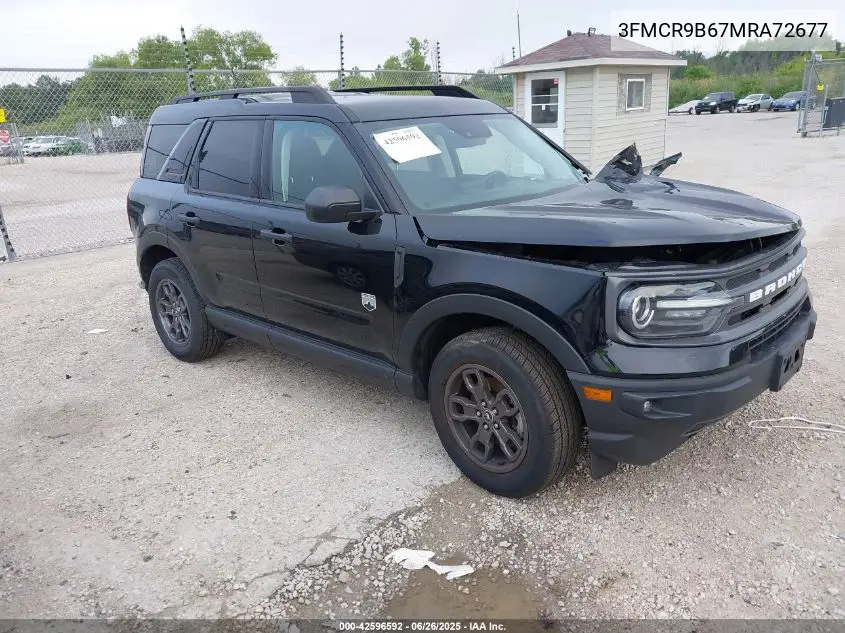 2021 Ford Bronco Sport Big Bend VIN: 3FMCR9B67MRA72677 Lot: 42596592