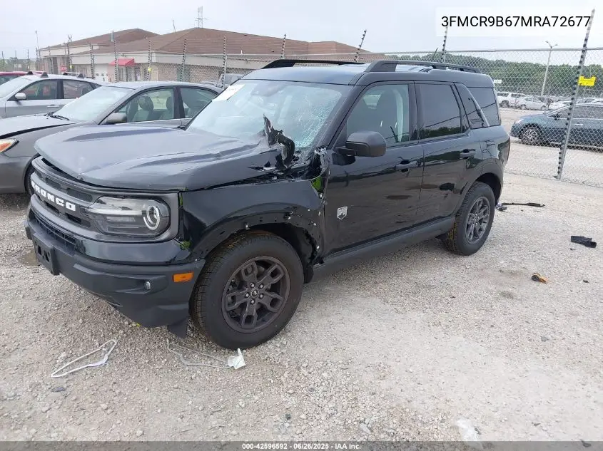2021 Ford Bronco Sport Big Bend VIN: 3FMCR9B67MRA72677 Lot: 42596592