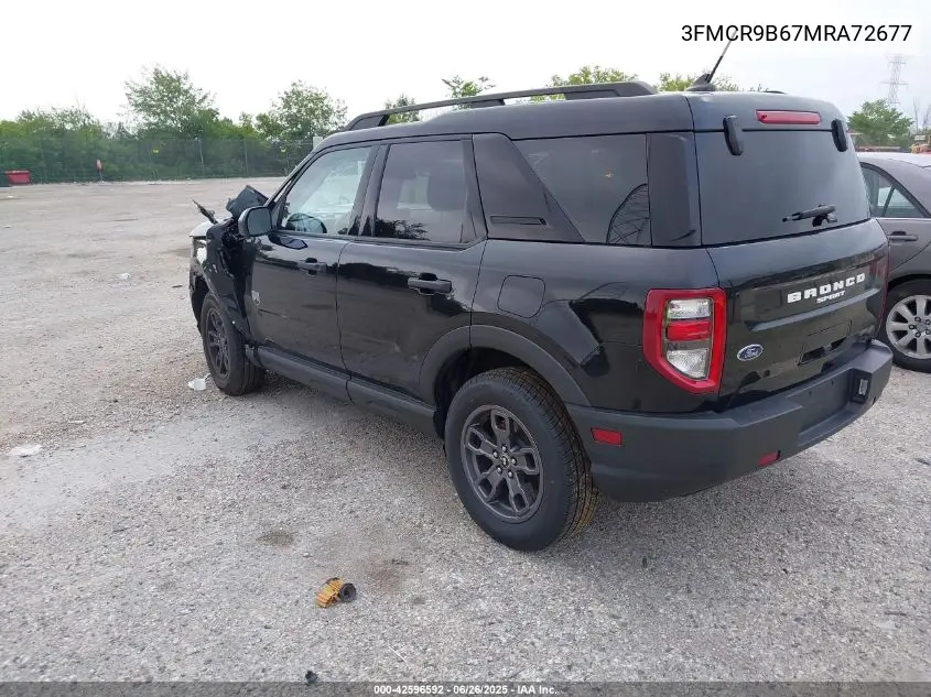 2021 Ford Bronco Sport Big Bend VIN: 3FMCR9B67MRA72677 Lot: 42596592