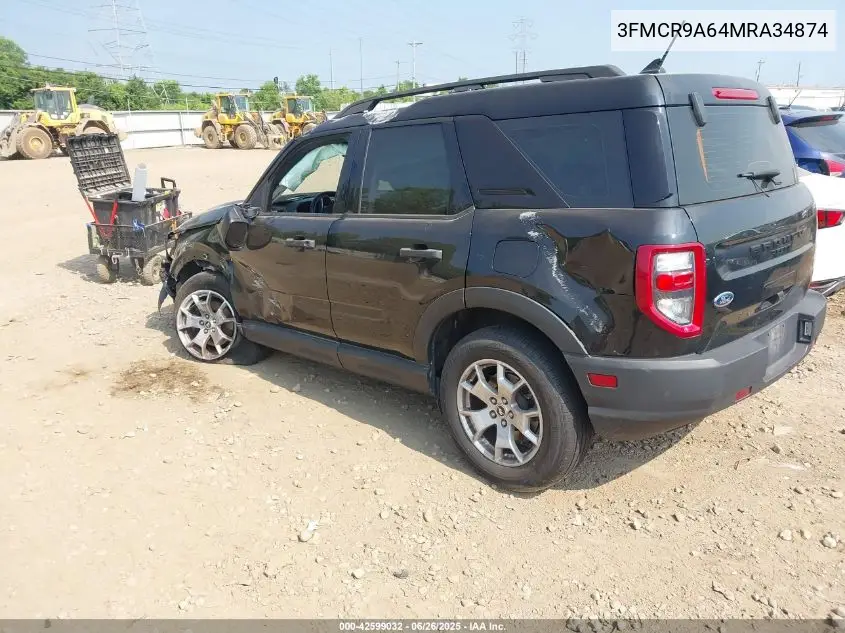 2021 Ford Bronco Sport VIN: 3FMCR9A64MRA34874 Lot: 42599032