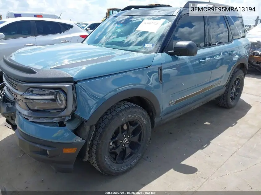 2021 Ford Bronco Sport First Edition VIN: 3FMCR9F95MRA13194 Lot: 42602725