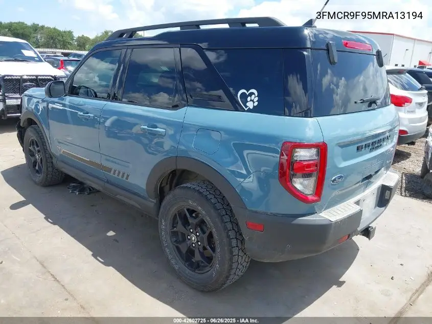 2021 Ford Bronco Sport First Edition VIN: 3FMCR9F95MRA13194 Lot: 42602725