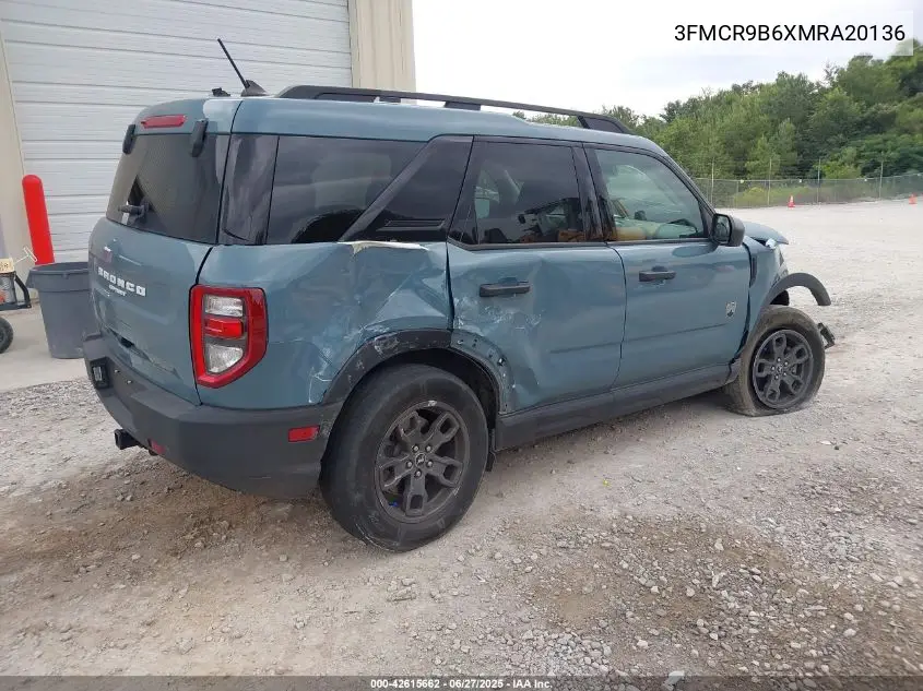 2021 Ford Bronco Sport Big Bend VIN: 3FMCR9B6XMRA20136 Lot: 42615662