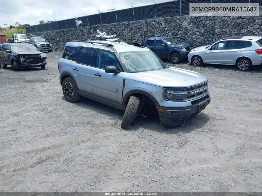 2021 Ford Bronco Sport Big Bend VIN: 3FMCR9B60MRA15687 Lot: 42619872