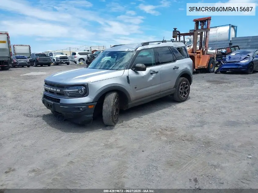 2021 Ford Bronco Sport Big Bend VIN: 3FMCR9B60MRA15687 Lot: 42619872