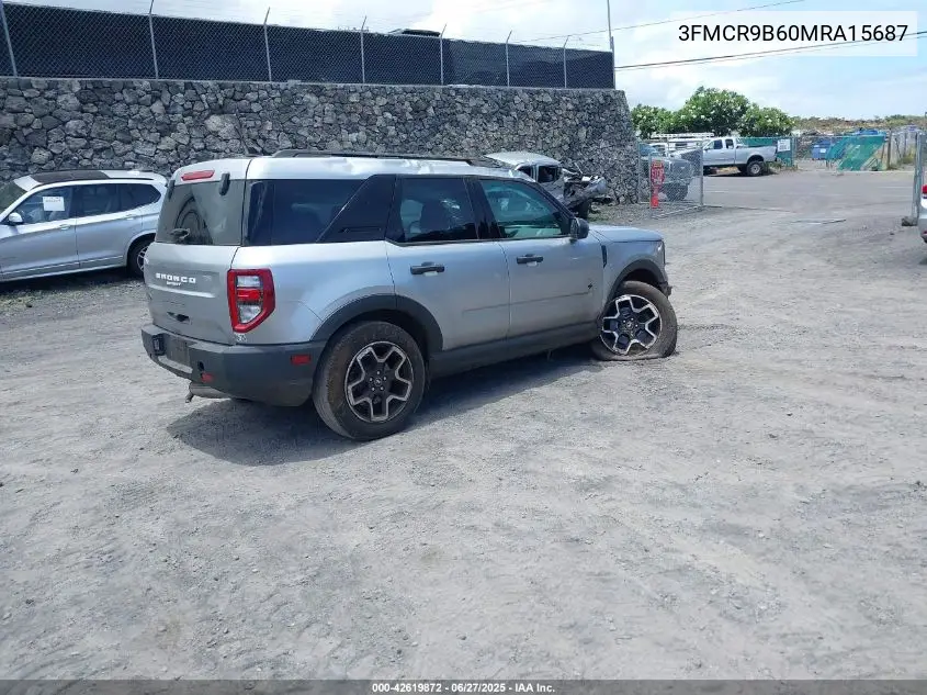 2021 Ford Bronco Sport Big Bend VIN: 3FMCR9B60MRA15687 Lot: 42619872