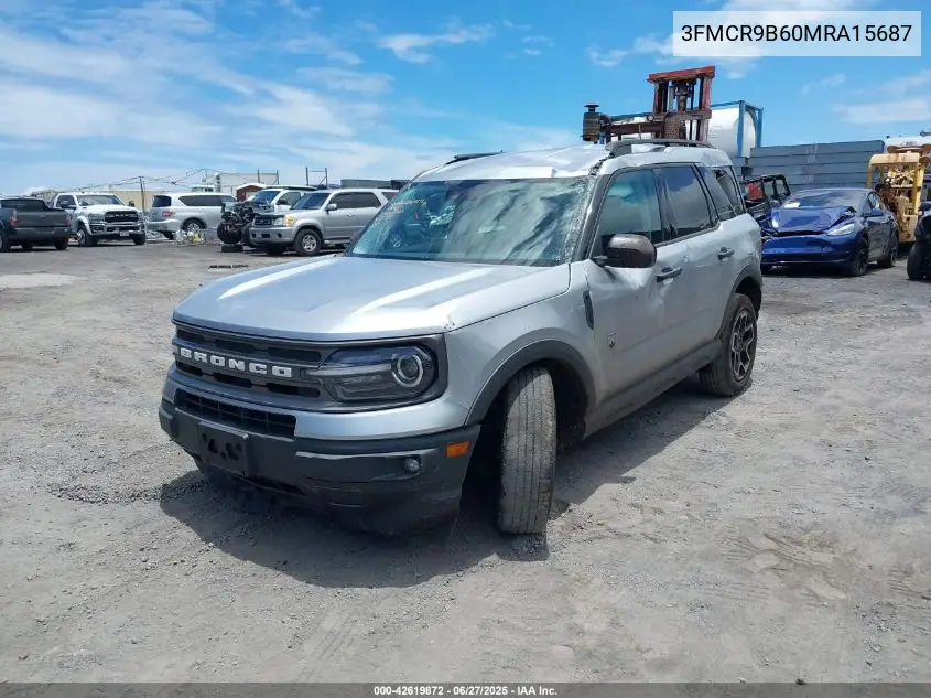 2021 Ford Bronco Sport Big Bend VIN: 3FMCR9B60MRA15687 Lot: 42619872