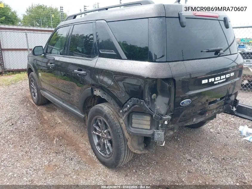 2021 Ford Bronco Sport Big Bend VIN: 3FMCR9B69MRA70607 Lot: 42628879