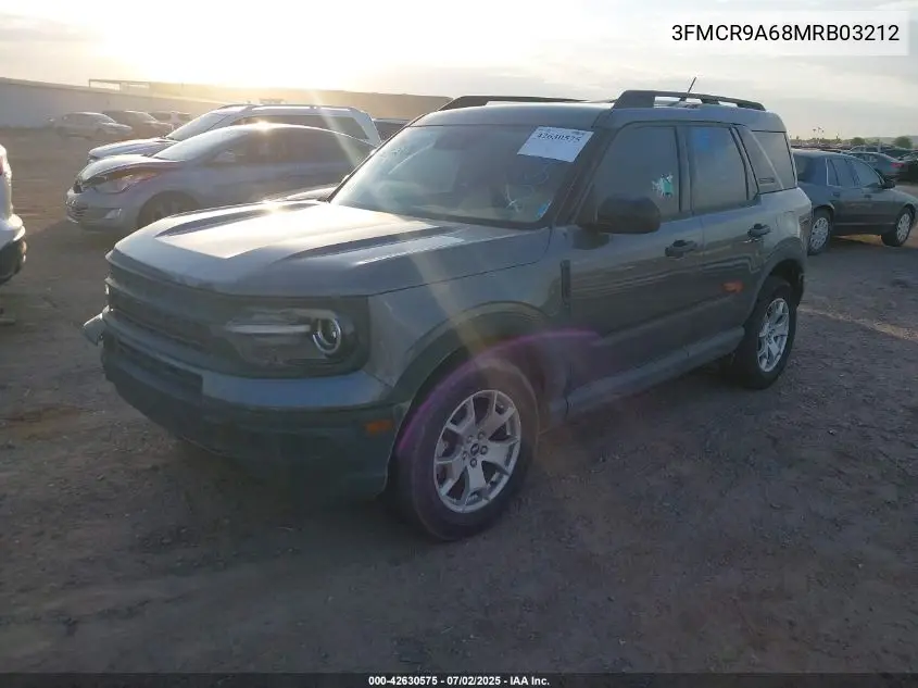 2021 Ford Bronco Sport VIN: 3FMCR9A68MRB03212 Lot: 42630575