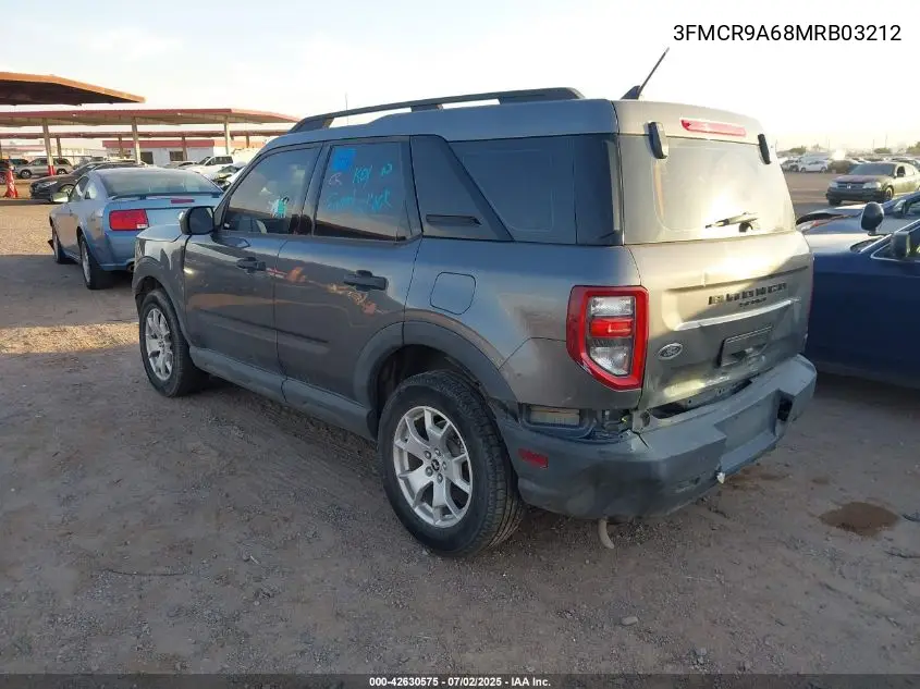 2021 Ford Bronco Sport VIN: 3FMCR9A68MRB03212 Lot: 42630575